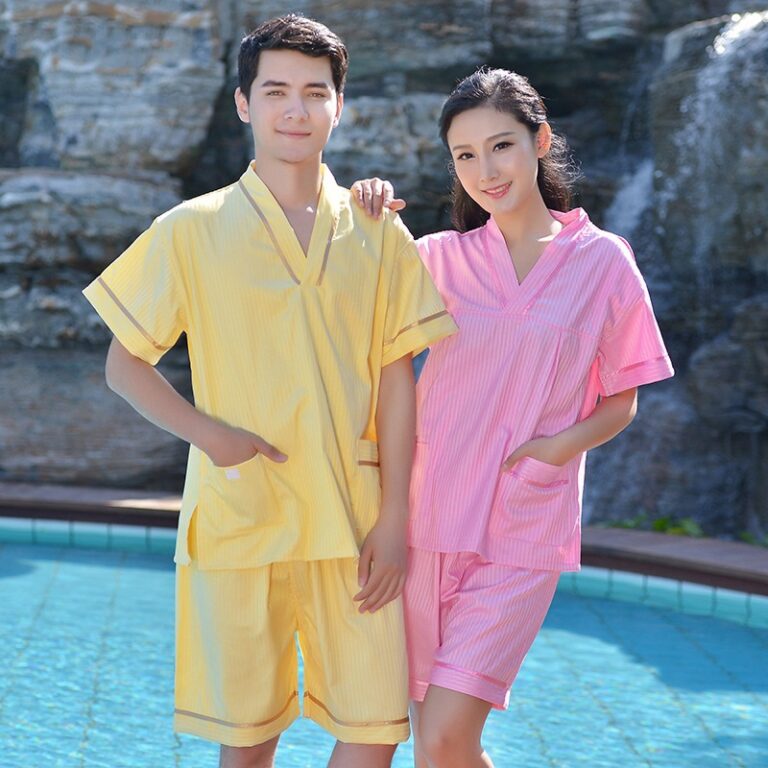 Korea Style bathhouse Sauna Spring Spa bathrobe Two Pieces Set Unisex